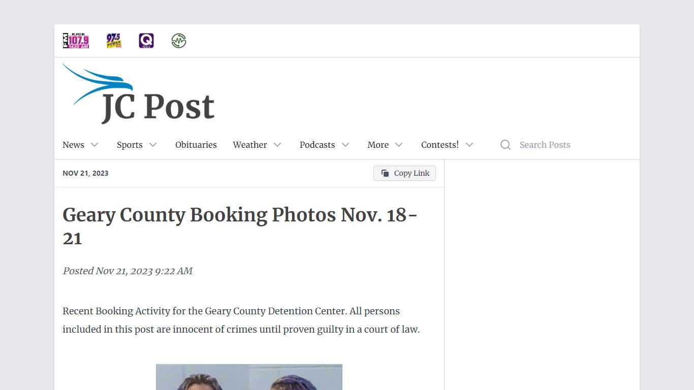 Geary County Booking Photos Nov. 18-21 - JC Post