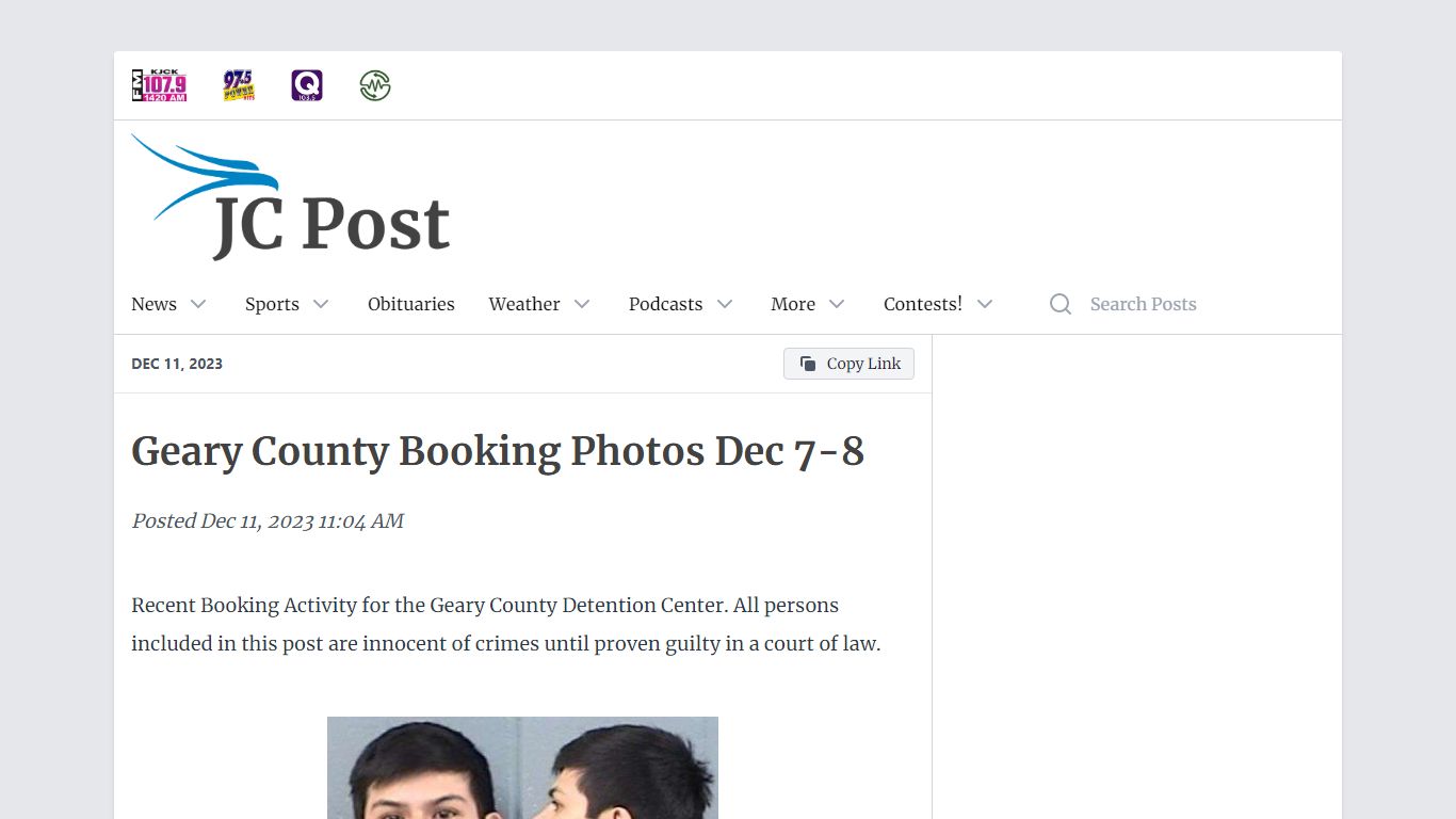 Geary County Booking Photos Dec 7-8 - JC Post