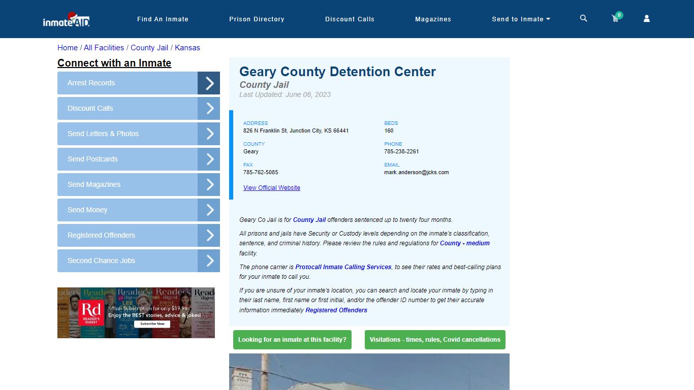Geary County Detention Center - Inmate Locator - Junction City, KS